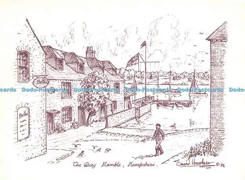 D036679 Hampshire. The Quay Hamble. Hawker Prints