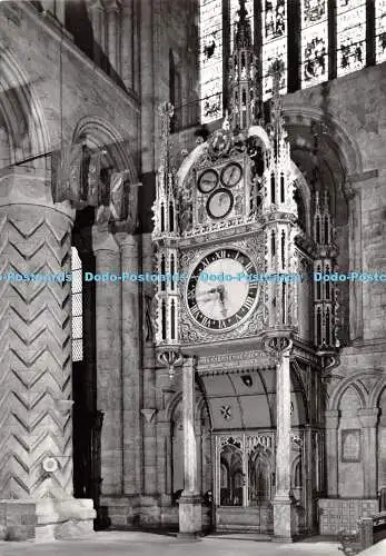 D036691 Kathedrale von Durham. Die Uhr. Postkarte