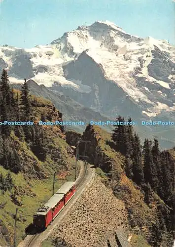 D039337 Schynige Platte Bahn mit Jungfrau. Fotoglob. Wehrli. A.G