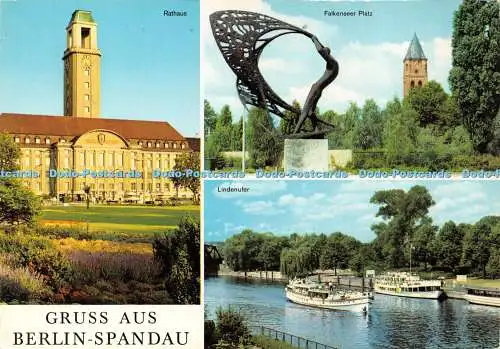 D041046 Gruss aus Berlin Spandau. Rathaus. Lindenufer. Andres. Multi View. 1997