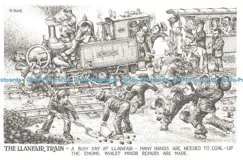 D037244 Der Llanfair-Zug. Ein Beschäftigter in Llanfair. Viele Hände werden für Kohle benötigt. U