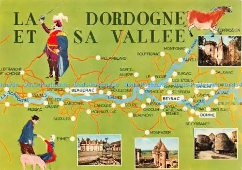 D041086 La Dordogne et sa Vallee. Eymet. Monpazier. Cap Theojac. Multi View