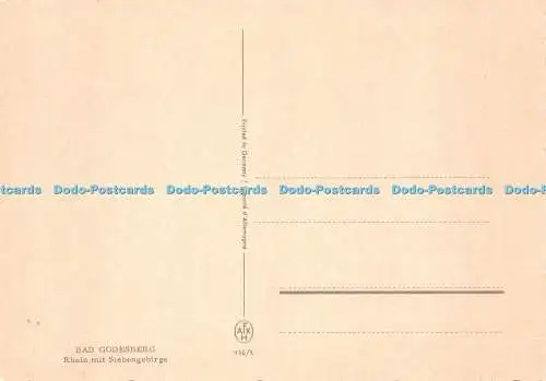 D037307 Bad Godesberg. Rhein mit Siebengebirge. A.F.K.H