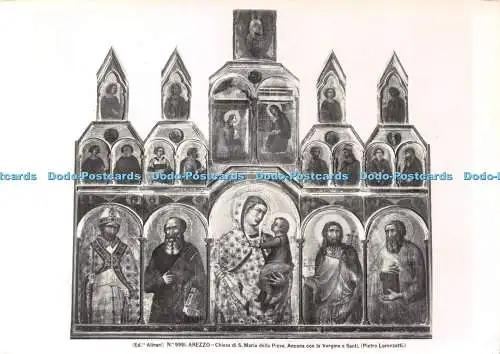 D037485 Arezzo. Chiesa di S. Maria della Pieve. Ancona con la Vergine e Santi. P