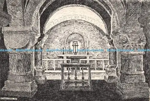D039943 Lastingham. Die Gruft. U.S.P.G. Postkarte