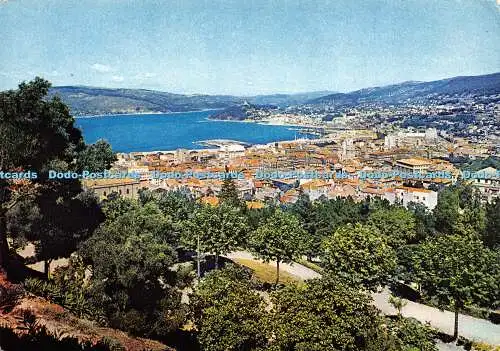 D037531 Spanien. Stadt Vigo vom Parque Municipal del Castro. J. Arthur Dixon