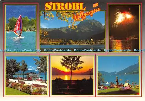 D043041 Strobl am Wolfgangsee. Meer. Parken. St. Wolfganger Kunstverlag. Multi View
