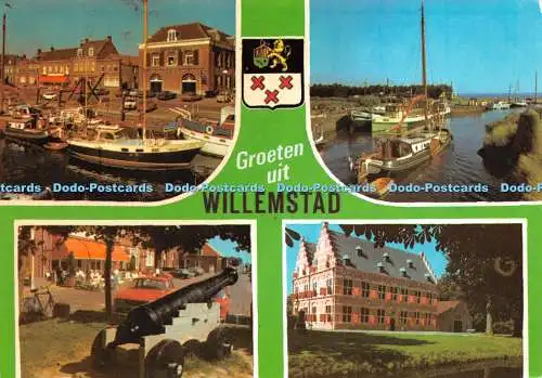 D040100 Groeten uit Willemstad. Der Hafen. Boek en Kantoorboekhandel Peter Lar