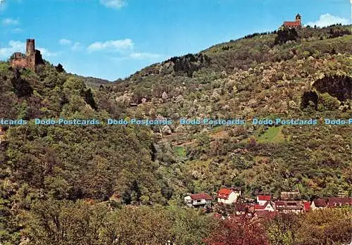 D037713 Blick auf Burgruine Windeck und Wachenburg. Weinheim an der Bergstraße.