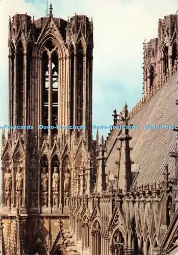 D043228 Reims. Marne. La Cathedrale Notre Dame. Tour Sud et Galerie des Rois. Ga