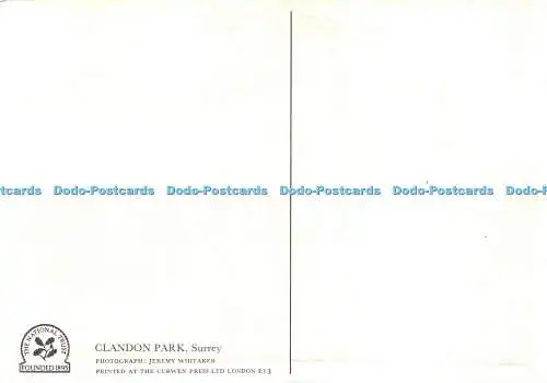 D037778 Surrey. Clandon Park. Die Curwen Presse. Jeremy Whitaker. Die National Tr