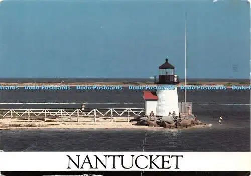 D040210 Nantucket. Brant Point Leuchttürme. Frottee Pommett