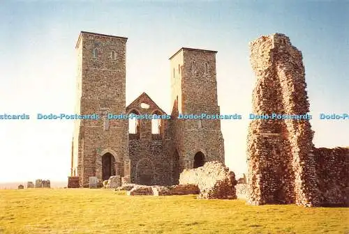 D041610 Reculver. Nr. Herne Bay. Türme und Kirchenruinen erholen. Reculverkarte