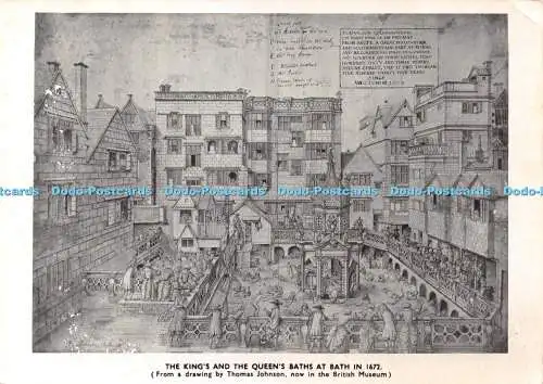 D041624 Der König und die Königin baden 1672 in Bath. Thomas Johnson. RP