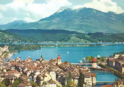 D037836 Luzern und Rigi aus dem Deutschen gesehen. Farbfoto: Franz Schneider
