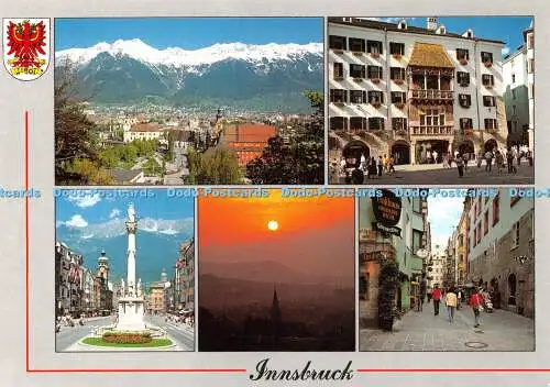 D041804 Innsbruck. Stadtteil Wilten gegen Nordkette. H. Purner. Multi View. 1994