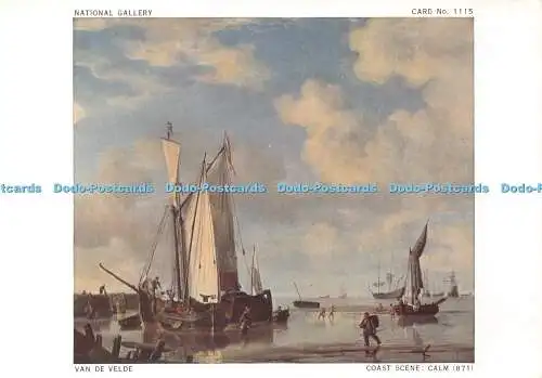 D038078 Nationalgalerie. Küstenszene. Ruhig. Waterlow. Nr. 1115. Van de Velde