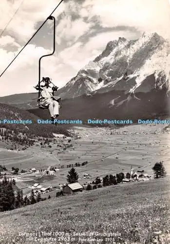 D043556 Lermoos i.Tirol. Sessellift Grubigstein mit Zugspitze. Risch Lau. Perut