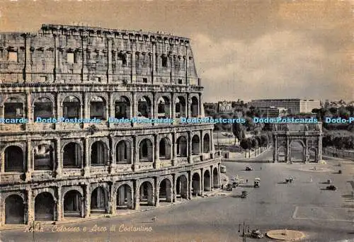 D038101 Roma. Colosseo e Arco di Costantino. Grafico Cesare Capello