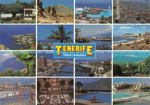 D040546 Teneriffa. Islas Canarias. Der Strand. Die Berge. J. R. Anibarro. Sol