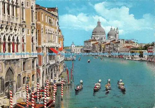 D040583 Venezia. Der große Kanal und die Kirche La Salute. Stich. Grafico Cesare Cape