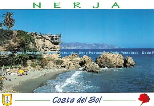 D041996 Nerja. Costa del Sol. Salon Beach. Balkon von Europa. Fisa. L. Dominguez