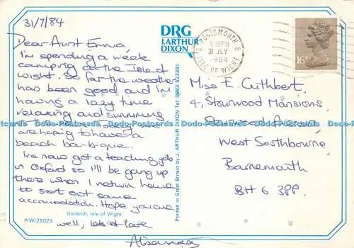 D038309 Isle of Wight. Godshill. J. Arthur Dixon. Multi View. 1984