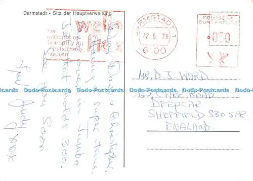 D042386 Darmstadt. Sitz der Hauptverwaltung. Postkarte