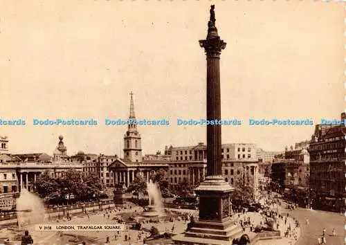 D044319 London. Trafalgar Square. Photochrom. Postkarte