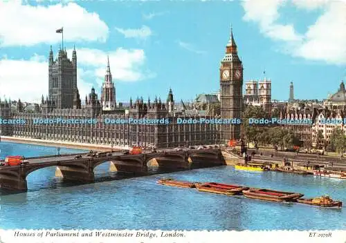 D062654 London. Houses of Parliament und Westminster Bridge. Valentine
