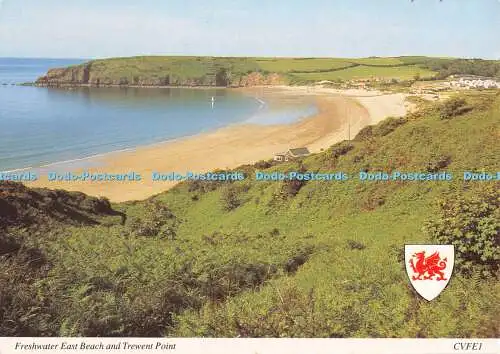 D045735 Süßwasser East Beach und Trewent Point. CVFE1. Sucher Postkarten. A