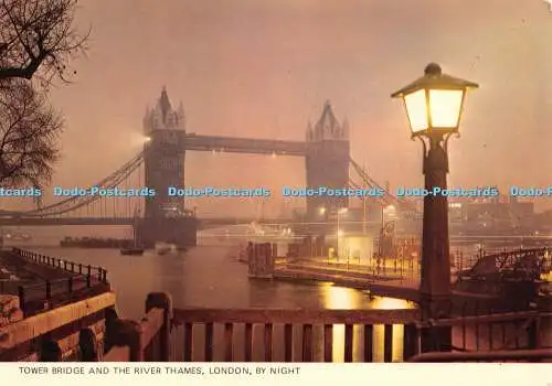 D045748 Tower Bridge und die Themse. London. Bei Nacht. Präzision. PT9980.