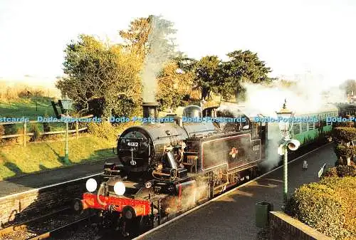 D044579 Neu restaurierter Ivatt Tank 2. MT. Nr. 41312. An der Ropley Station on the Wat