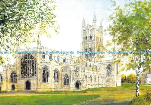 D045953 Gloucester Cathedral. Ein Blick von Südwesten. R.A. Braun MBE. R.J.L.