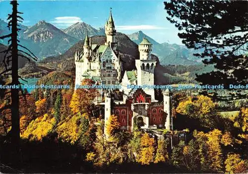 D044651 Königsschloss Neuschwanstein. Bayer. Alpen. Von König Ludwig II. Von Bay