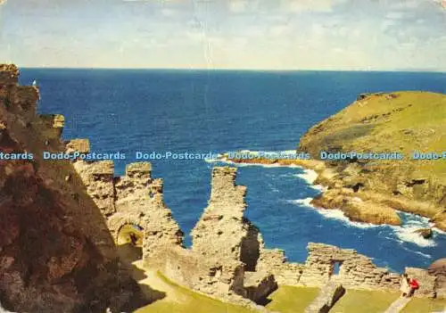 D046114 Tintagel. King Arthur Castle. D. E. M. Thomas. A Cornish Panorama Post C