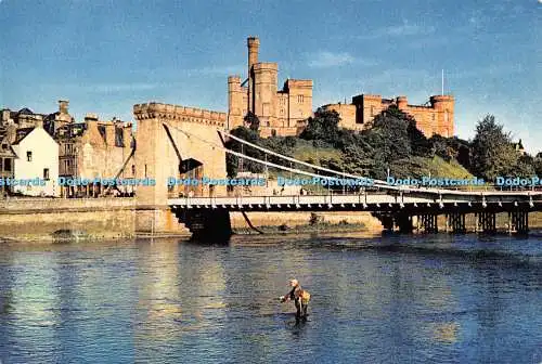 D044770 Inverness. Schloss und Hängebrücke. J. Arthur Dixon
