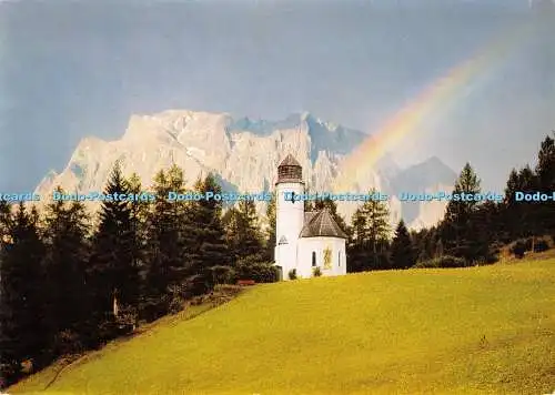D046156 Tirol. St. Rochus Kapelle gegen den Wetterstein. Dr. A. Defner. Gundi L