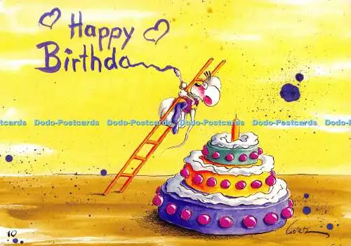 D046175 Happy Birthda. Thomas Goletz. Diddl die Springmaus. Nr. 10. 6