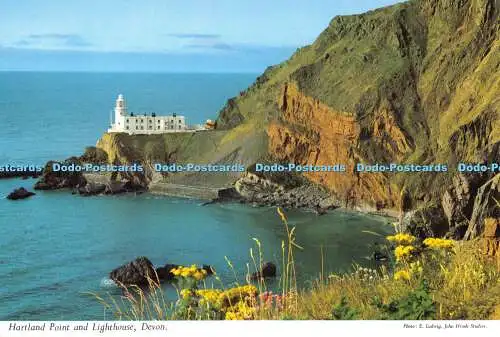 D046454 Devon. Hartland Point und Leuchtturm. John Hinde. E. Ludwig