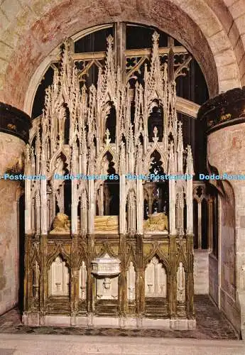 D046830 Gloucester Cathedral. Das Grab von König Edward II. Unichrome. Jarrold
