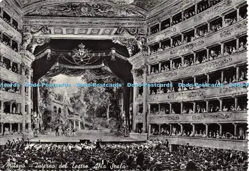 D047034 Milano. Interno del teatro Alla Scala. Vera Fotografia L. 30. Ediz. S.A
