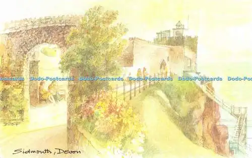D047485 Sidmouths Devon. Original Aquarell von David Skipp. S.P und P.R.Po