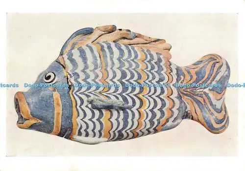 D047665 British Museum. Polychrome Vase aus Fisch. Glas von Amarna. XVII