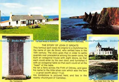 D047679 Die Geschichte von John o Groats. Das letzte Haus in Schottland. Sein Grabstein. W