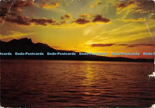 D047806 Schweiz. Abendstimmung am Thunersee. Sonnenuntergang am Thunersee. Arthur