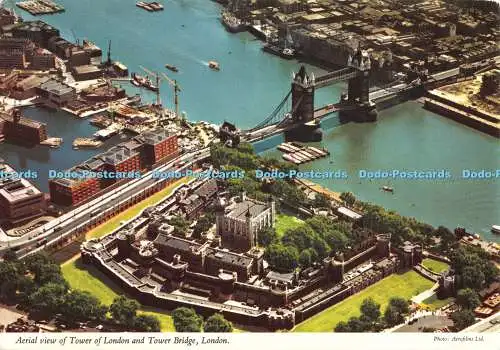 D048143 London. Luftaufnahme des Tower of London und der Tower Bridge. Kardorama