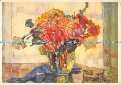 D048289 Rosen in Vase. Nr. 2020. 1939