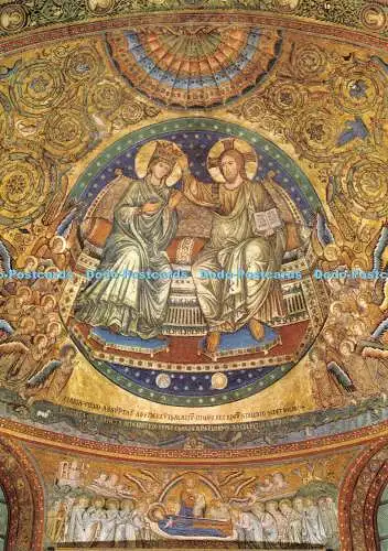 D049905 Roma. Basilika St. Maria Maggiore. Mosaik der Apsis. Detail. Plurigraf