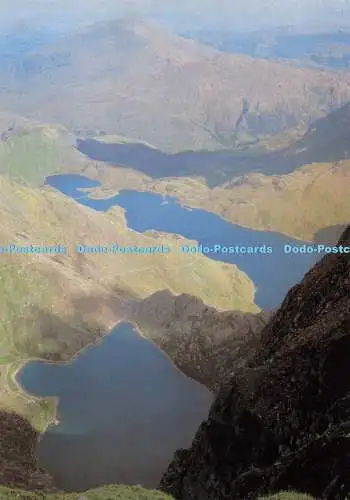 D050001 Blick vom Gipfel von Wales und England höchsten Berg. Snowdon. Fea